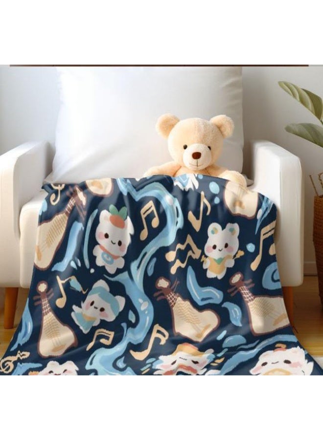 general Baby and children's cartoon flannel thin blanket (warm and comfortable, suitable for sleep, game use) 70cm*100cm - Image 1