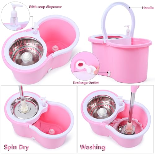 KYDIFS Mop and Bucket Set(Pink) - Image 3