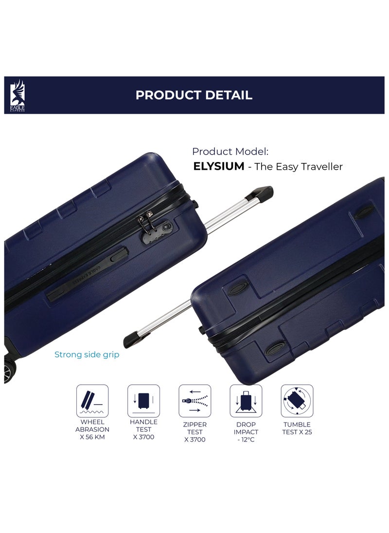 Eagle Express ELYSIUM ABS HARD TROLLEY 20,24,28 inch 3 Piece Set NAVY BLUE  - Image 4