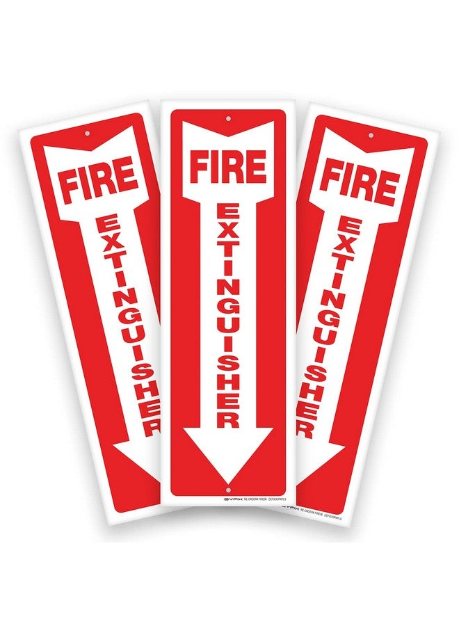iSYFIX Fire Extinguisher Signs - 3 Pack 4X12 Inch - 40 Mil Thick Polystyrene Plastic, Laminated For Ultimate Uv, Weather, Scratch, Water & Fade Resistance, Indoor & Outdoor  - Image 1