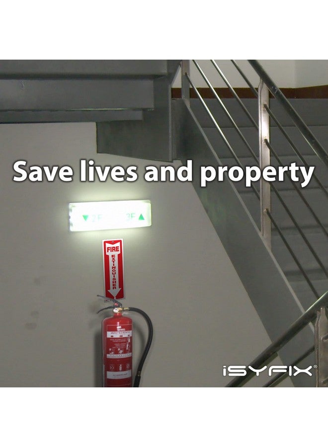iSYFIX Fire Extinguisher Signs - 3 Pack 4X12 Inch - 40 Mil Thick Polystyrene Plastic, Laminated For Ultimate Uv, Weather, Scratch, Water & Fade Resistance, Indoor & Outdoor  - Image 2