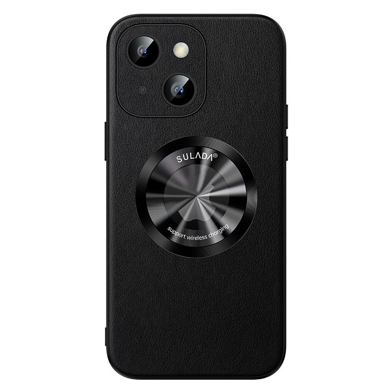 HuHa Protective Cover For iPhone 14 Plus SULADA Microfiber Leather MagSafe Magnetic Phone Case(Black) - Image 1