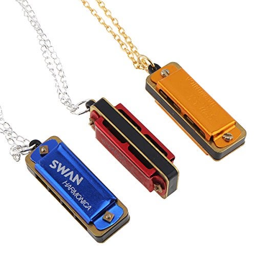 OriGlam 3pcs Mini Swan Harmonica Key of C, 4 Holes 8 Tones Harmonica - Image 2