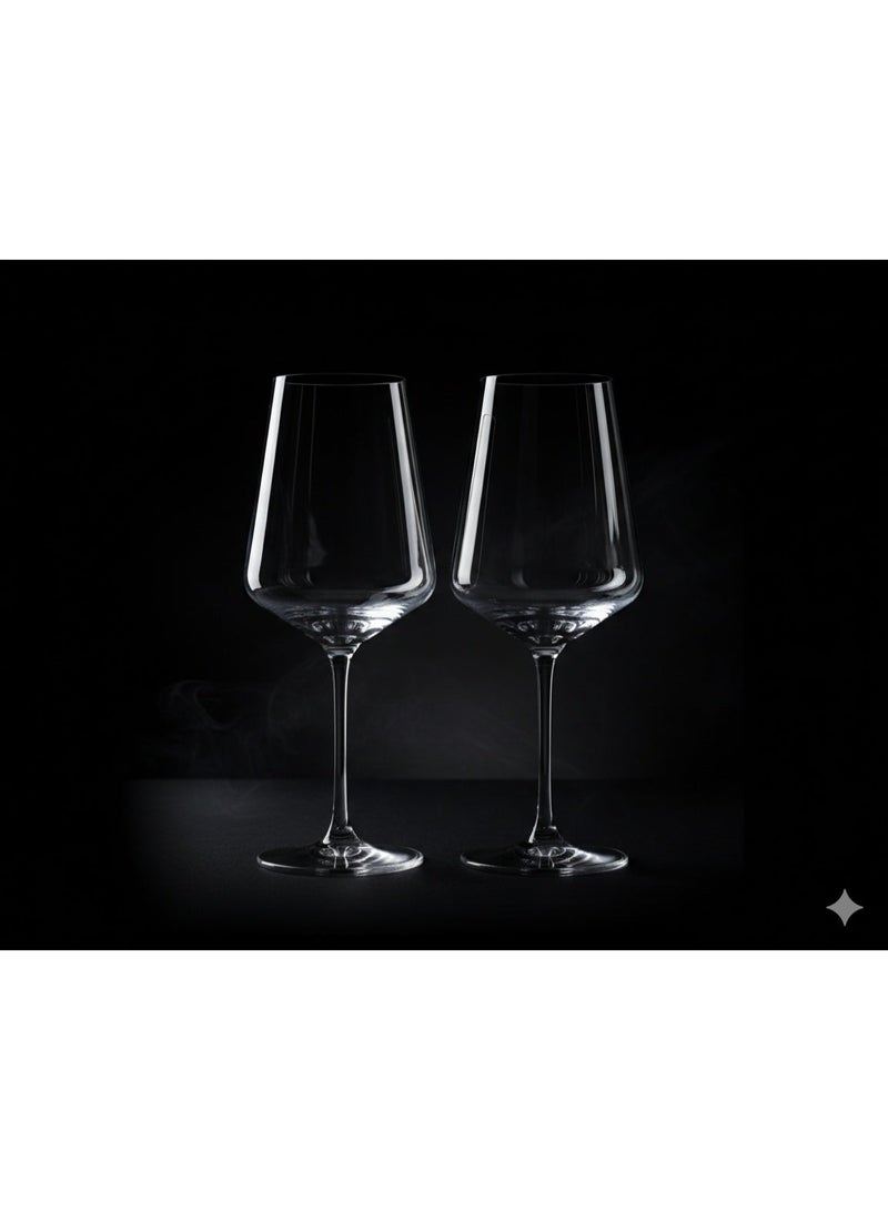 DubaiCrystal Premium Crystal Red Wine Glass Set of 6 – Elegant 490ml Large Bordeaux & Cabernet Wine Glasses – Ultra-Clear Hand-Blown Stemware for Fine Dining and Anniversaries - Image 4