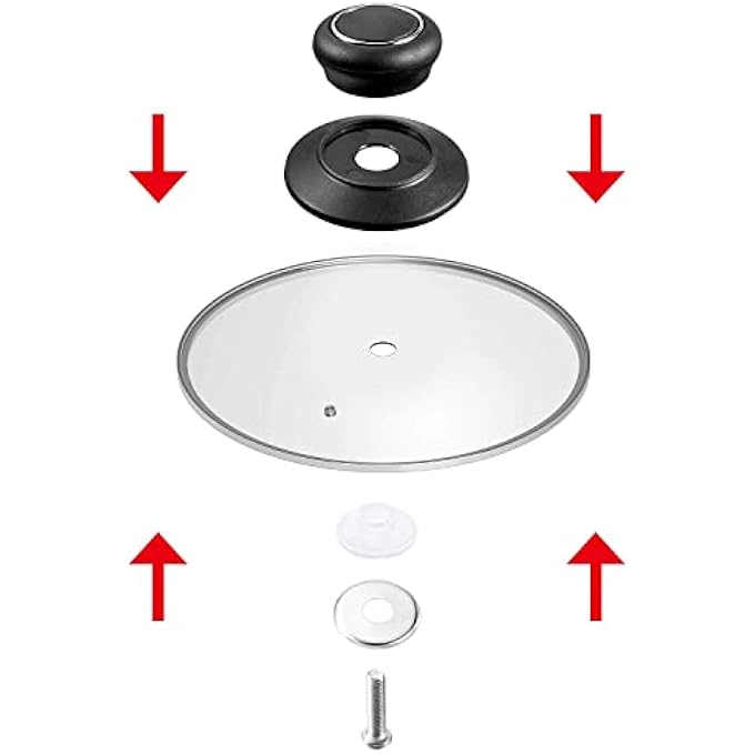 Khazna Pot Lid Top Replacement Knob Heat Resistant Pot Top Knob Replacement Pot Lid Replacement Knob Lid Handle ReplacementBlack 4 PackBlack - Image 4