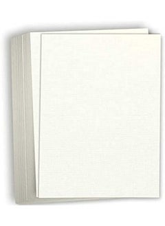 Linen Textured Cardstock Paper 8 1/2 X 11 Blank Thick Heavy Weight 80 Lb Cover Card Stock For Printer 50 Pack (Natural)