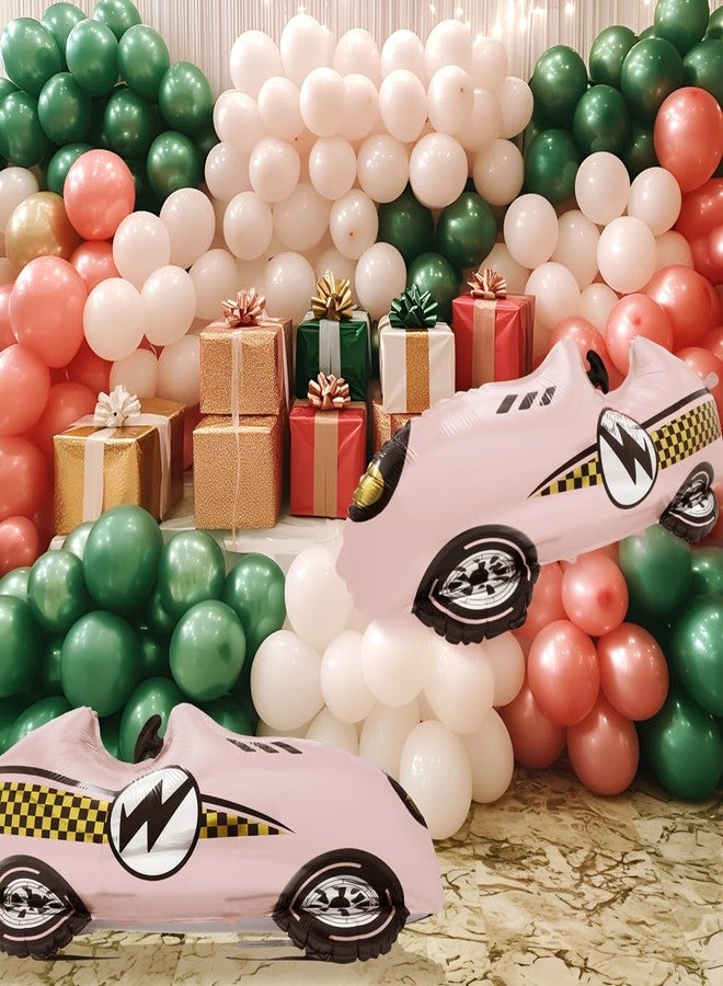 Deermon 4 Color Vintage Racing Car Roadster Balloons, Large Fast Speedy Retro Race Car Themed Vehicles Sports Car Balloon For 1st Baby Shower Birthday Christmas Party Decorations Supplies - Image 3