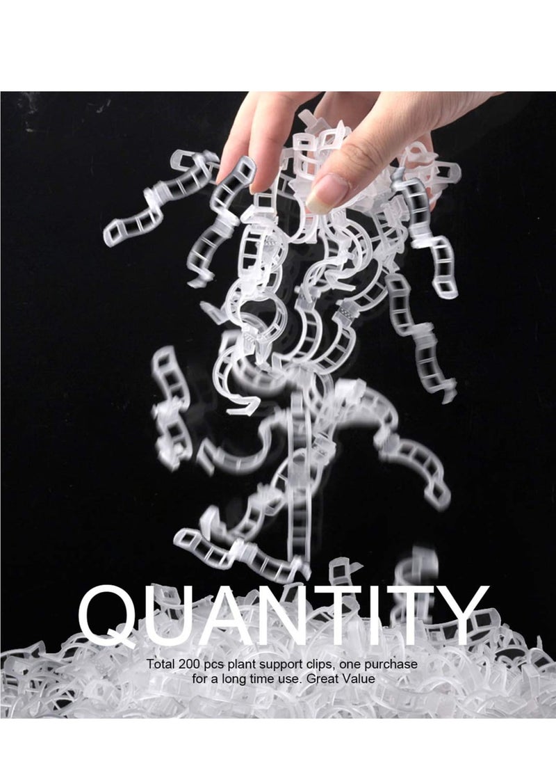 Zikra 200 Pcs Plant Support Garden Clips Tomato Trellis Clip Tomato Vine Clips Help Vine Vegetables to Grow Upright and Make Plants Healthier - Image 4