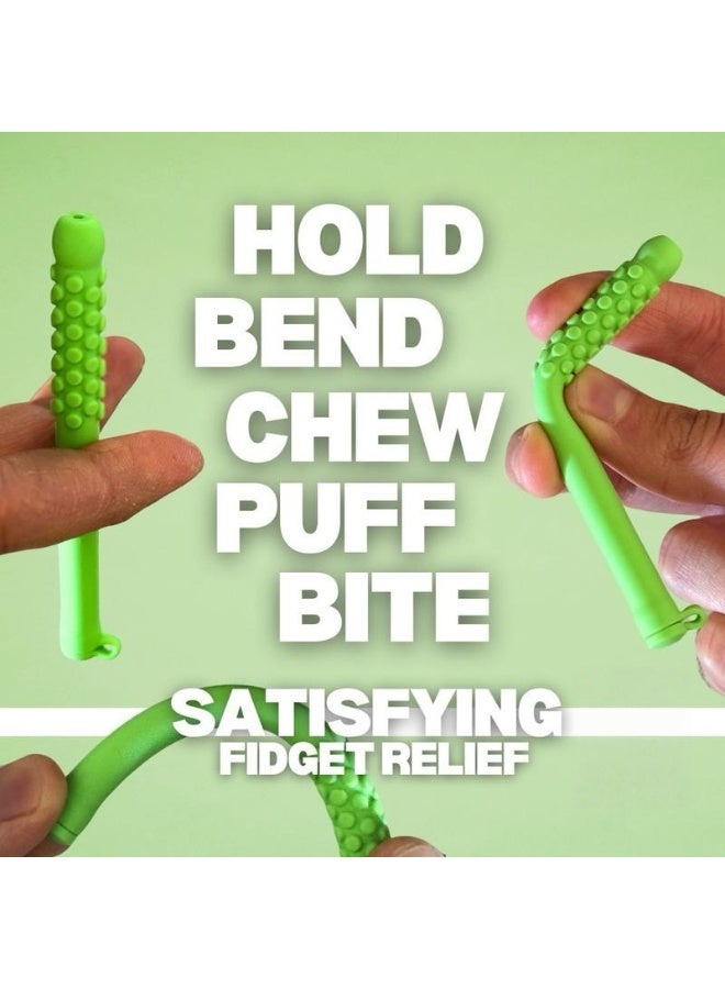 3-PCS Essential Oil Breather，Breathable Silicone Chew Stick，Decompression Creative Respirator, Relieve Tension and Stress and Improve Concentration - Image 5