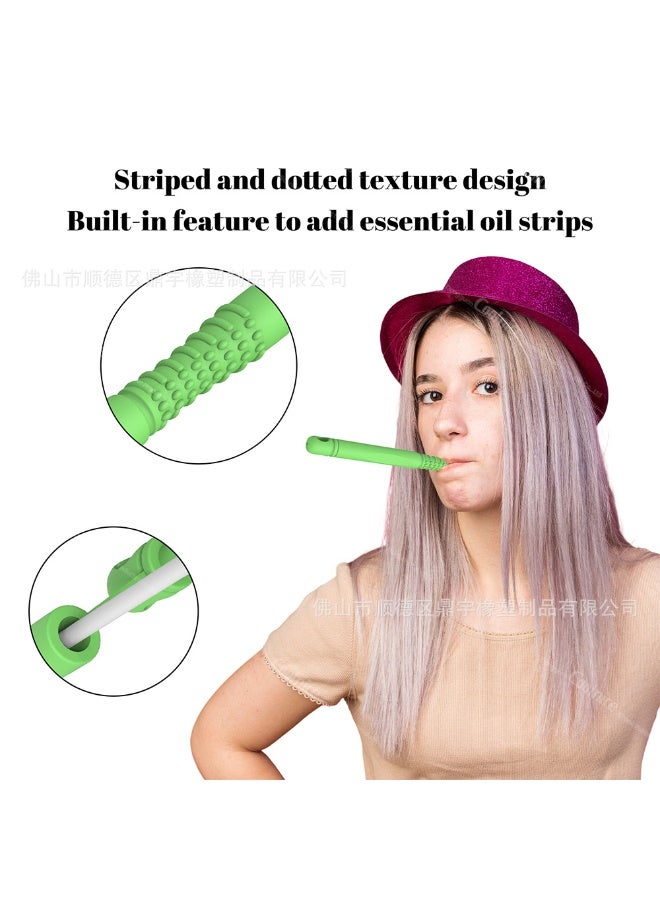 3-PCS Essential Oil Breather，Breathable Silicone Chew Stick，Decompression Creative Respirator, Relieve Tension and Stress and Improve Concentration - Image 3