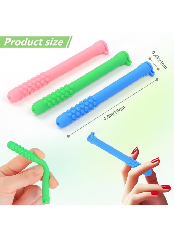 3-PCS Essential Oil Breather，Breathable Silicone Chew Stick，Decompression Creative Respirator, Relieve Tension and Stress and Improve Concentration - Image 2