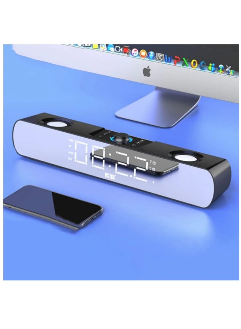 SH16 Gaming Peripherals LED Soundbar Computer Speaker Bluetooth Speaker Home Theater Sound Bar TV Speakers Alarm Clock Wireless - Image 1
