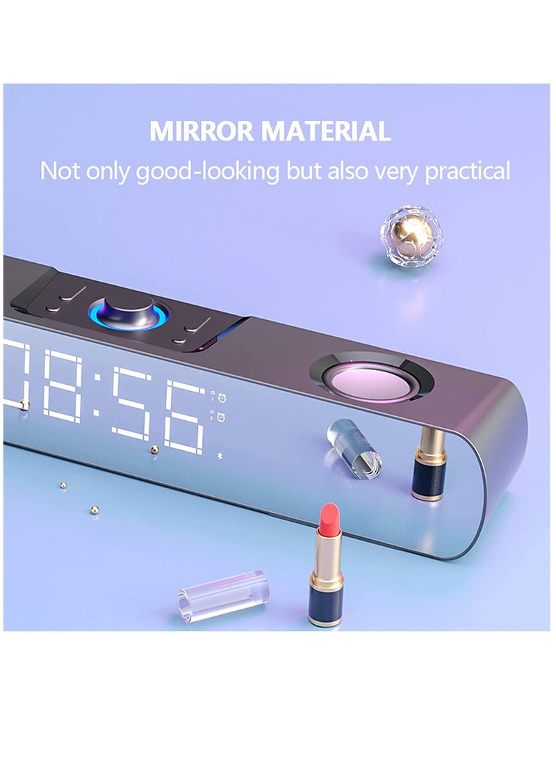 SH16 Gaming Peripherals LED Soundbar Computer Speaker Bluetooth Speaker Home Theater Sound Bar TV Speakers Alarm Clock Wireless - Image 3