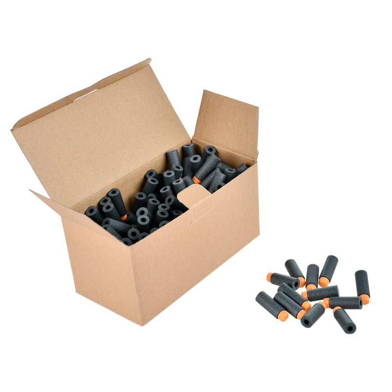 JGCWorker 200pcs 2nd Generation High-End of Half-Lenth Soft Dart, Soft Short Dart for Adventure Force Nexus Pro and Worker Swift (Black and Orange) - Image 2