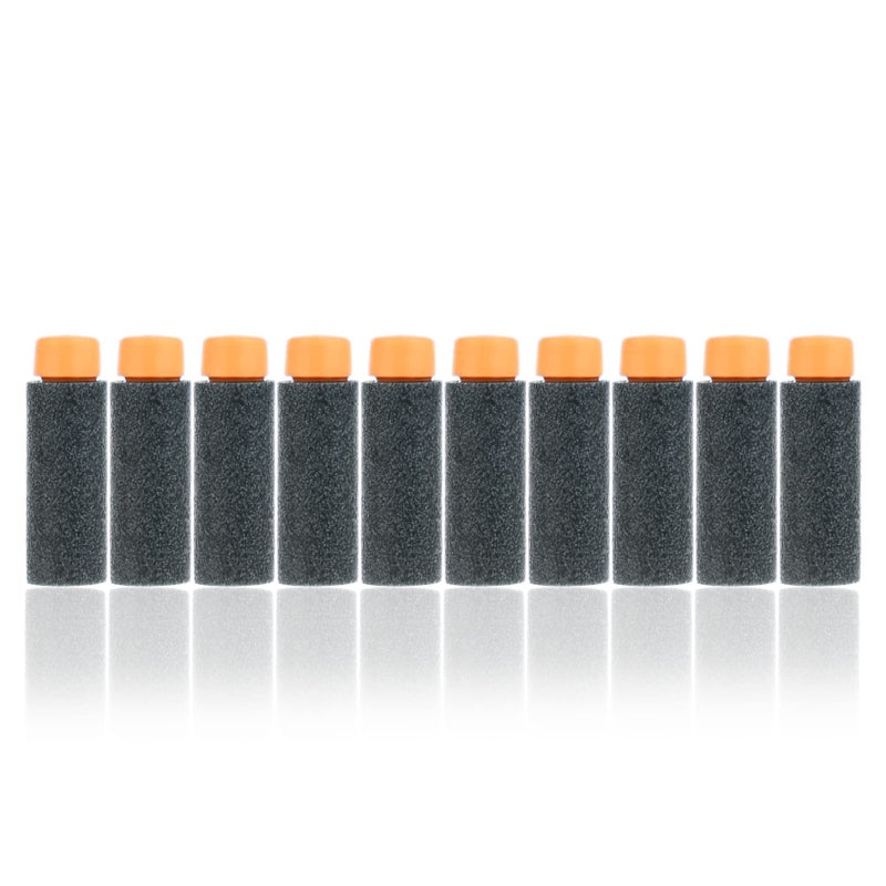 JGCWorker 200pcs 2nd Generation High-End of Half-Lenth Soft Dart, Soft Short Dart for Adventure Force Nexus Pro and Worker Swift (Black and Orange) - Image 3