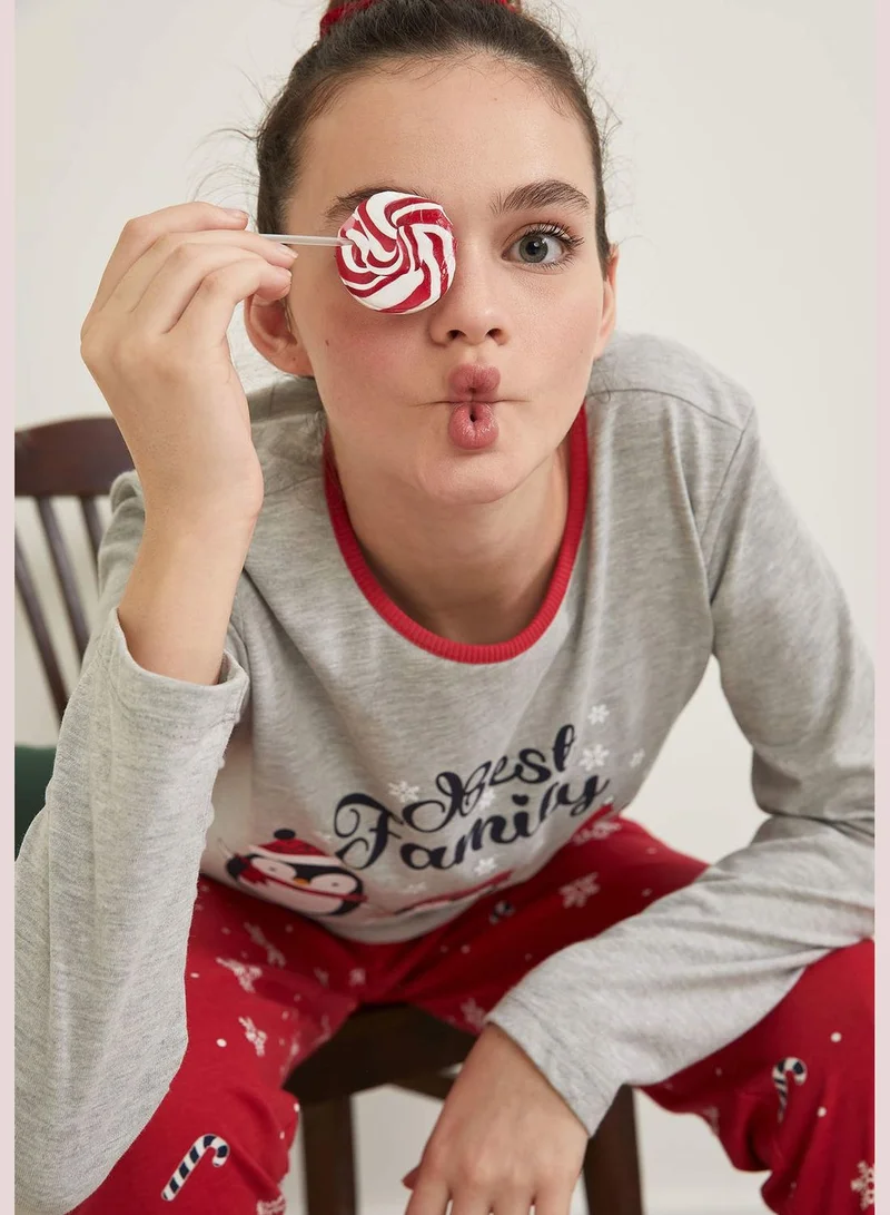 DeFacto New Year Themed Long Sleeve Pyjama Set