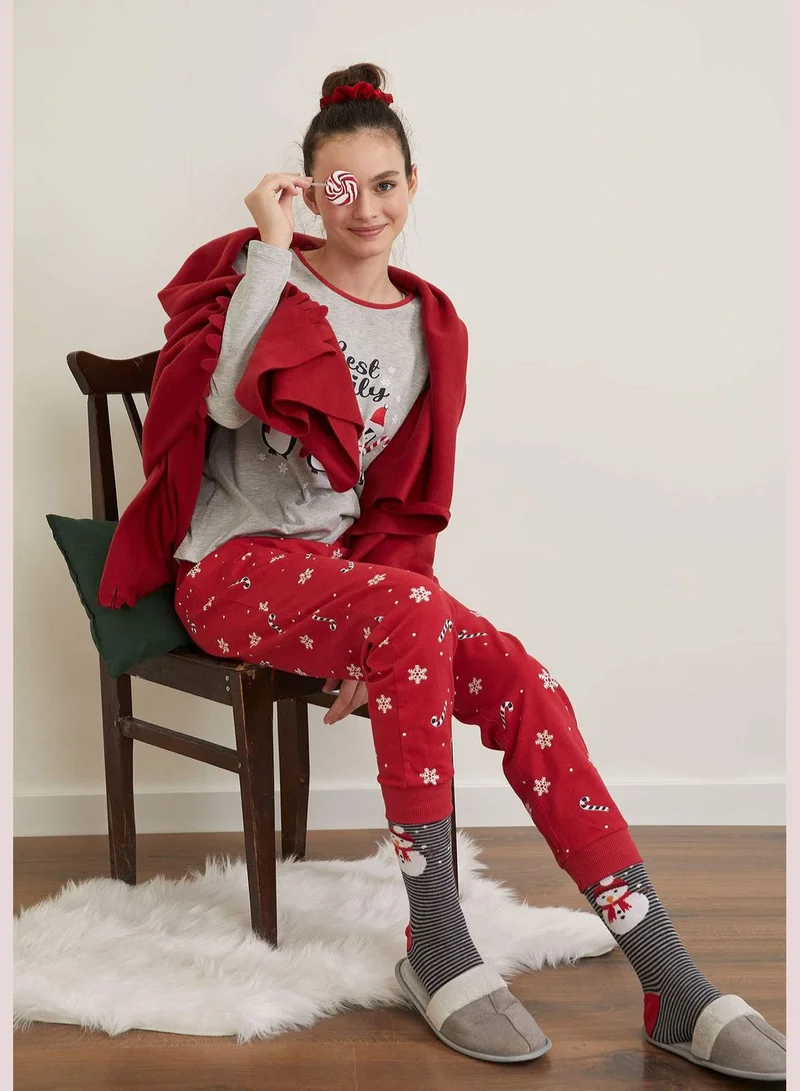 DeFacto New Year Themed Long Sleeve Pyjama Set