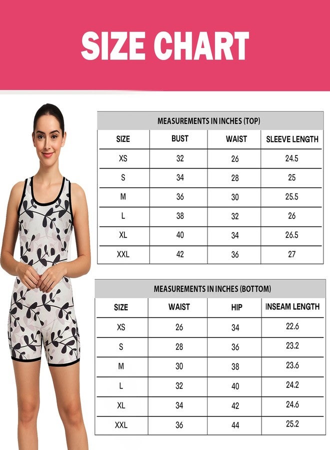 Hacer Romper Style Swimwear Ethnic Print with Padded Sleeveless Bodysuit Swimming Costume One Piece Short Swimsuit for Pool Beach Women (S, 32, Off-White) - Image 5