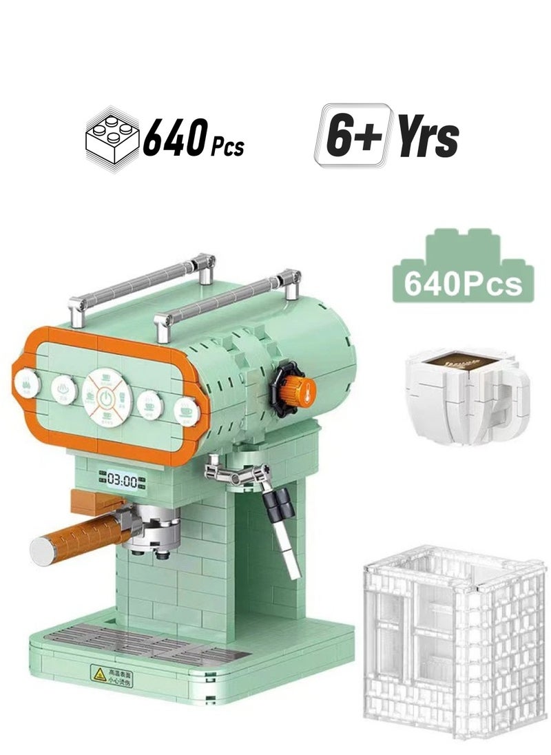 Coffee Machine Building Block Set (640 Pcs) - Construction Toy for Kid, Birthday Gift for Child and Friend,New Home Appliance Series  - Image 1