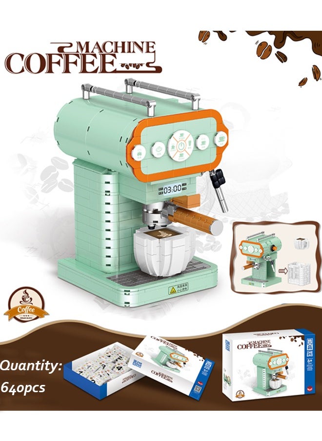 Coffee Machine Building Block Set (640 Pcs) - Construction Toy for Kid, Birthday Gift for Child and Friend,New Home Appliance Series  - Image 3