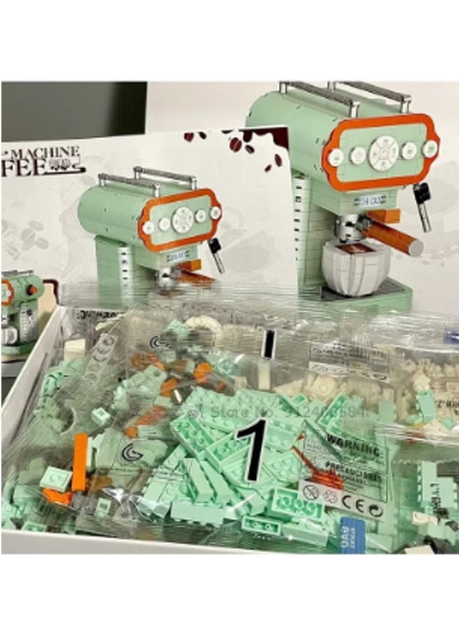 Coffee Machine Building Block Set (640 Pcs) - Construction Toy for Kid, Birthday Gift for Child and Friend,New Home Appliance Series  - Image 5
