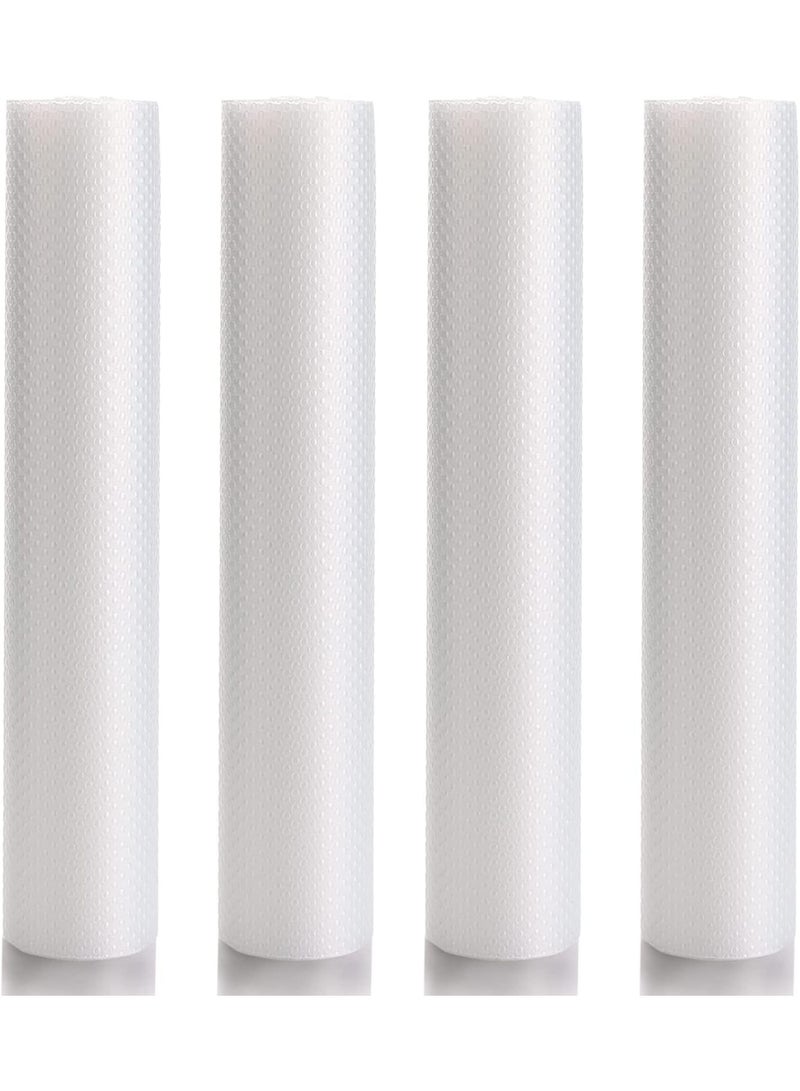 Drawer Liner, 45cmx200cmx4 Rolls Kitchen Shelf Liner EVA Non-Adhesive Waterproof Washable Cabinet Liner Refrigerator Locker Anti-Slip Pad Sink Protector for Home Office (Clear/Dot) - Image 1