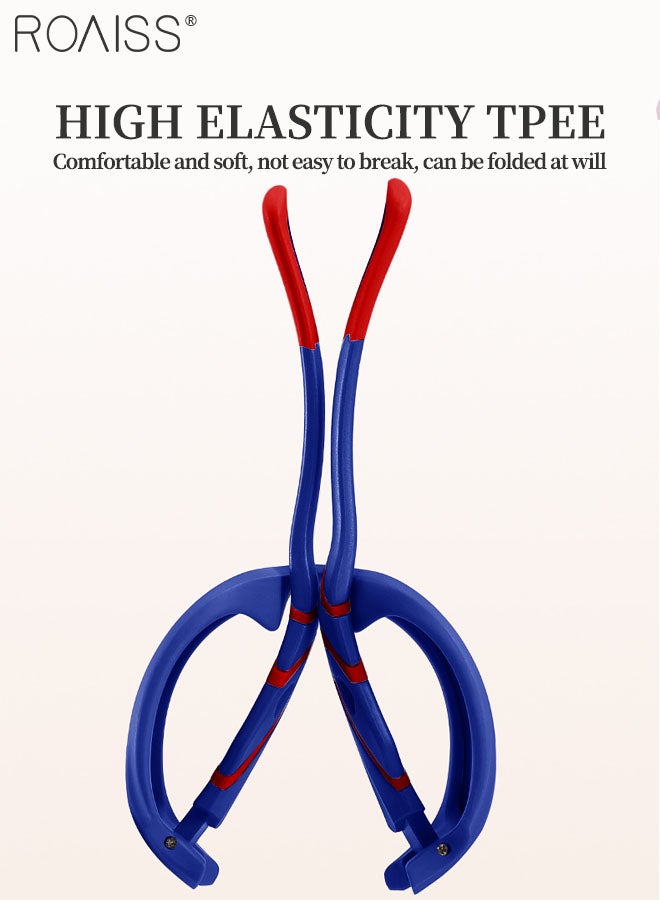 رويس نظارات شمسية رياضية مستقطبة للأولاد والبنات، نظارات جري تحمي من الأشعة فوق البنفسجية 400، نظارات واقية من الغبار لركوب الدراجات في الهواء الطلق للأطفال، بيسبول، جولف، أزرق داكن - Image 4