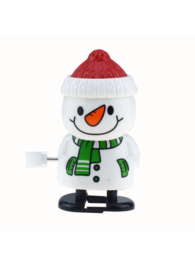 Novelty Funny Coil Chain Jumping Tooth Ghost Pumpkin Skull  Coil Small Toy Santa Claus Gift-Color:The Walking Snowman Shook His Head - Image 1