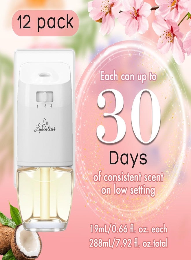 DERDUFT Plug In Air Freshener Refills 12 Pack - Cherry Blossom, Raspberry, Balsam Fir, Coconut, Spring & Summer Scented Refill for Home & Bathroom, Compatible with Air Wick & Glade, Not for Glade Plus - Image 4