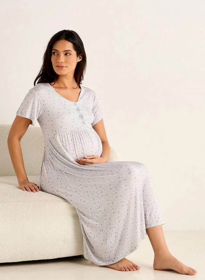 سبلاش فيڤ فستان حمل بطبعة زهور