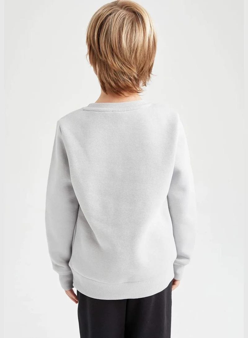 DeFacto Boy Crew Neck Long Sleeve Knitted Sweatshirt