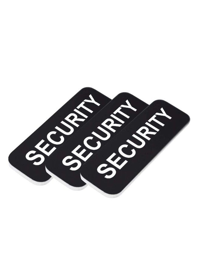 All Quality Badges Security 1 x 3 Name Tag, Black (3 Pack) - Image 1