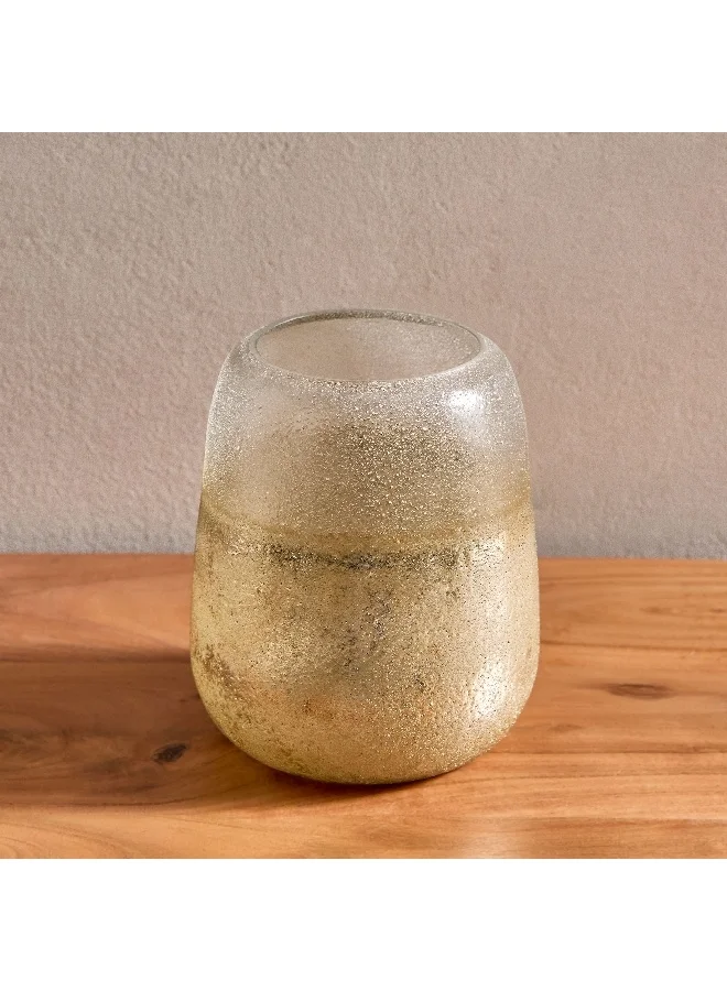 Home Box Erton Crink Glass Vase 15 x 15 x 18 cm