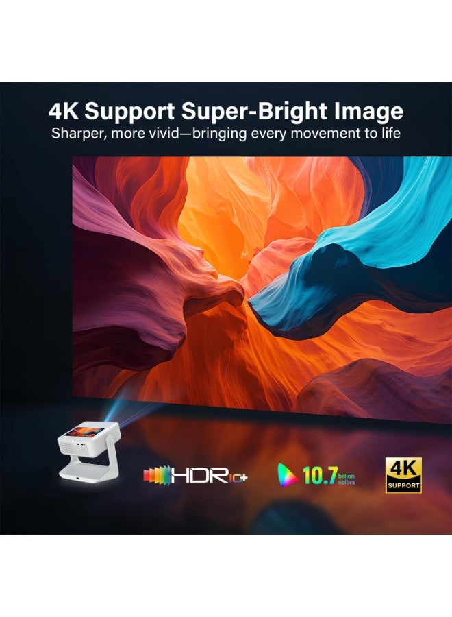COOLHAWK Touch Screen 800 ANSI Projector, 1080P Full HD 4K Support Smart Andriod TV APP Store Video Portable  Projector, AI Auto Focus, WiFi 6 Bluetooth for Home Theater/Gaming/Outdoor (180° Stand & 250 ''Display) - Image 3