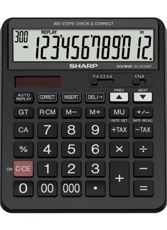 SHARP EL-CC12GP 12 Digit Transaction Control Desktop Calculator 