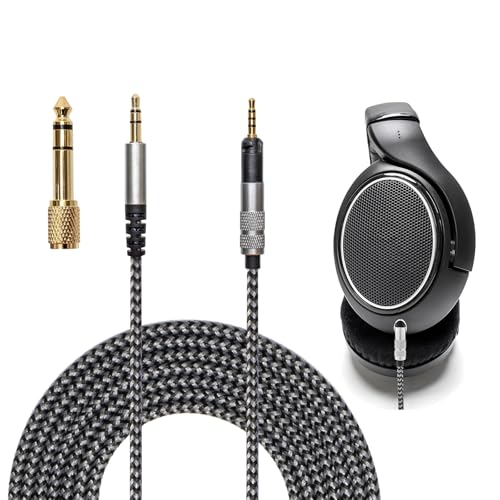 Voarmaks HD560s Cable Compatible with Sennheiser HD598 HD598SE HD598SR HD598CS HD599 HD558 HD518 HD579 HD569 HD559 HD560S Headphone Length 2m 6.5FT Soft Nylon Lightweight Includes 1/4" 6.35mm Adapter - Image 1