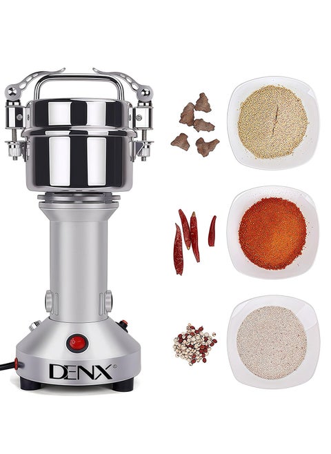 DENX 1200W طاحونة متعددة الوظائف عالية السرعة ، مطحنة توابل سعة 200 جرام ، مطحنة قهوة السرعة 28000 لفة / دقيقة ، مع 2 شفرات تستخدم لطحن القهوة / الفاصوليا / التوابل / الحبوب / الأعشاب / المكسرات ، DX3221