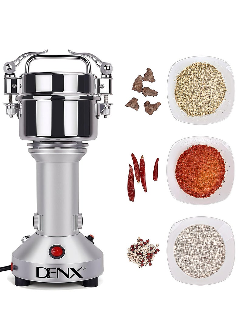 DENX 1200W طاحونة متعددة الوظائف عالية السرعة ، مطحنة توابل سعة 200 جرام ، مطحنة قهوة السرعة 28000 لفة / دقيقة ، مع 2 شفرات تستخدم لطحن القهوة / الفاصوليا / التوابل / الحبوب / الأعشاب / المكسرات ، DX3221