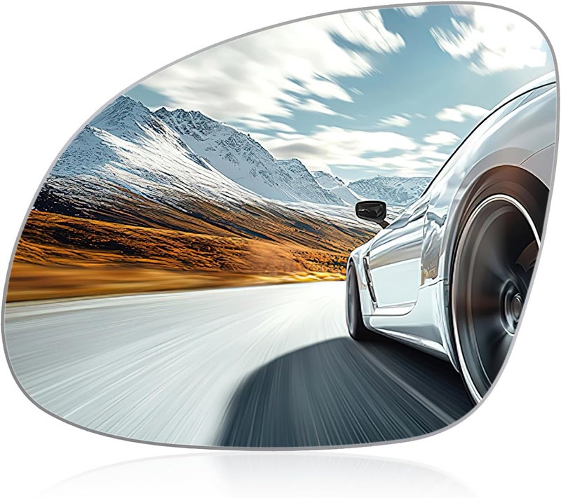 SYKRSS Driver Left Side Mirror Glass Compatible With 2009-2017 Volkswagen VW TIGUAN, Driver Left Side LH Rearview Mirror Convex Glass Rear View Mirror (No Backing Plate)(Non-Heated) - Image 1
