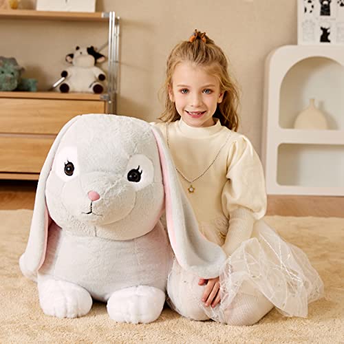EARTHSOUND Giant Rabbit Stuffed Animal Plush Toy23 inches Large Realistic Bunny Jumbo Big Size Soft ToysCute Huge Plushy Fluffy Fat PlushieGifts for Kid - Image 5