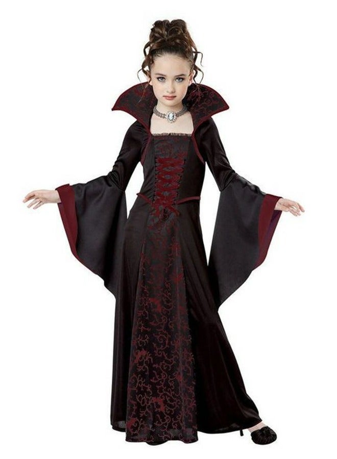 CityRiya-Long Halloween Costumes Girls, Black Witch Dress Halloween Costumes for Girls, Cosplay Costumes Vintage Halloween Outfits, Long Sorceress Dress, Kids Witch Costumes Victorian Faire Costumes for Height 120cm - Image 1