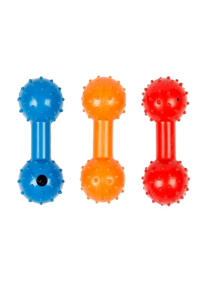 Duvo+ Rubber Dumbbell Dog Toy Mixed Colours – 11cm