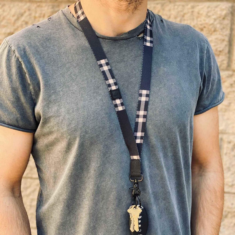 POCKT Lanyard for Keys Neck Lanyard Key Chain Holder for Men and Women - Cool Neck Lanyards for Keys, Wallets and ID Badge Holders | Pink Plaid - Image 5