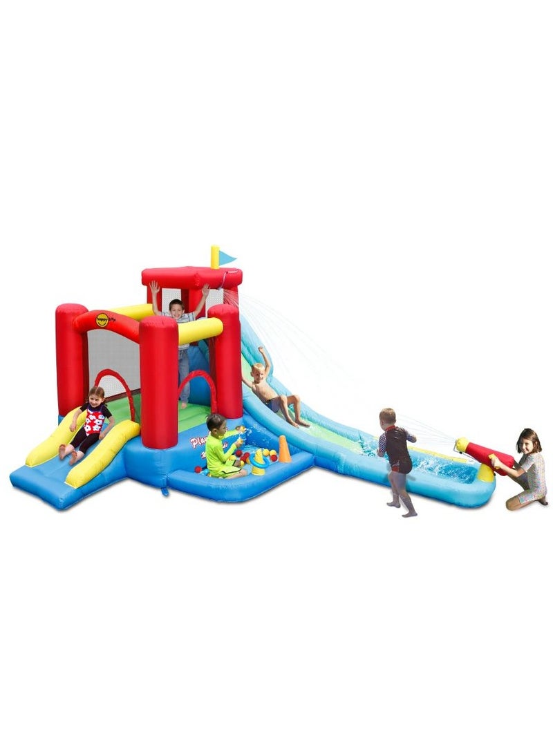 Happy Hop Play Center + Water Slide 440x330x235cm | Inflatable Bouncer | Inflatable Water Park with Air Blower | Jumping Castle for Outdoor Play | Water Play Adventure | Suitable for Ages 3+ - Image 2