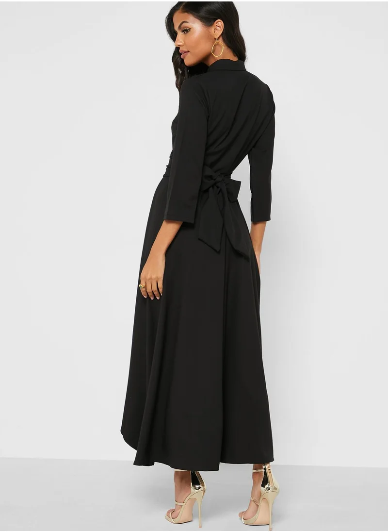 Khizana Button Down Soft Belted Dress