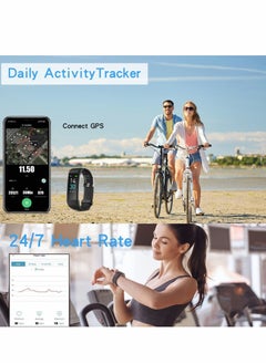 Y&D Fitness Tracker with Step Counter Calories Stopwatch, IP68 Activity Heart Rate Monitor Sleep Blood Oxygen Wallpaper Settings Smartwatch  - Image 4
