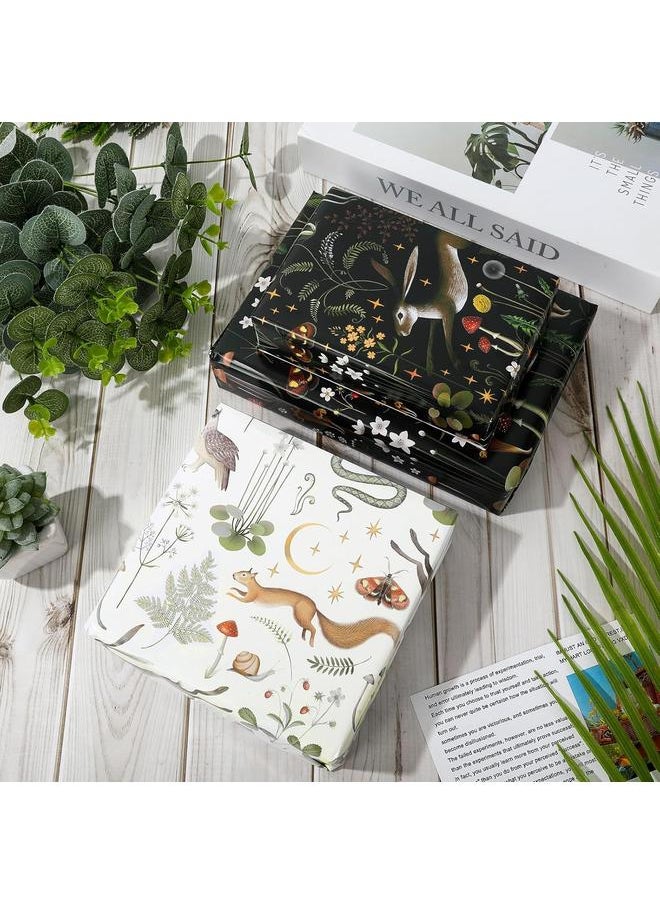 Bluejw - AnyDesign 12 Sheets Vintage Wrapping Paper Animals Mushroom Gift Wrap Paper Bulk Folded Flat 4 Designs Retro Botanic DIY Craft Art Paper for Party Wrapping Supplies, 19.7 x 27.6 Inch - Image 1