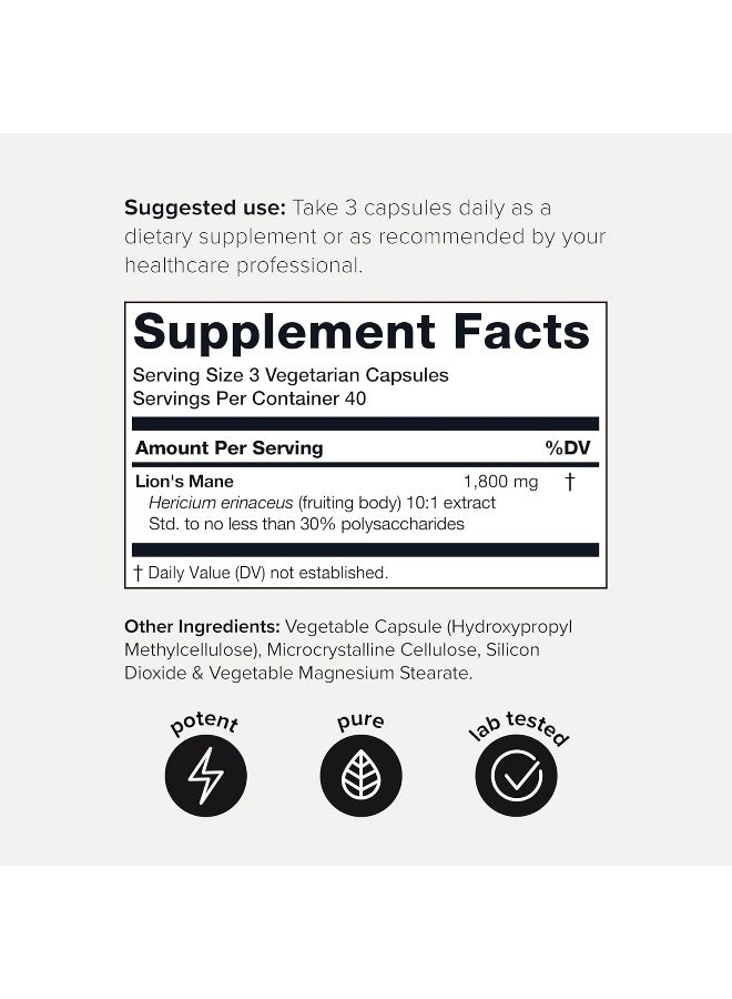 تونيق عرف الأسد 18000 مجم، 120 كبسولة - Image 2