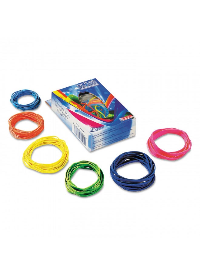 Alliance - Alliance Rubber 07706 Non-Latex Brites File Bands, Colored Elastic Bands, 1.5 oz Pic Pac Dispenser (Assorted Bright Colors and Sizes) - Image 1