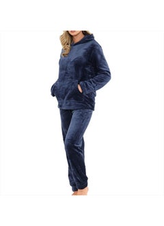 A2Z Womens Pyjamas Soft Warm Fleece Hooded Pyjamas - PJS 215 Navy Ladies 20-22  - Image 5